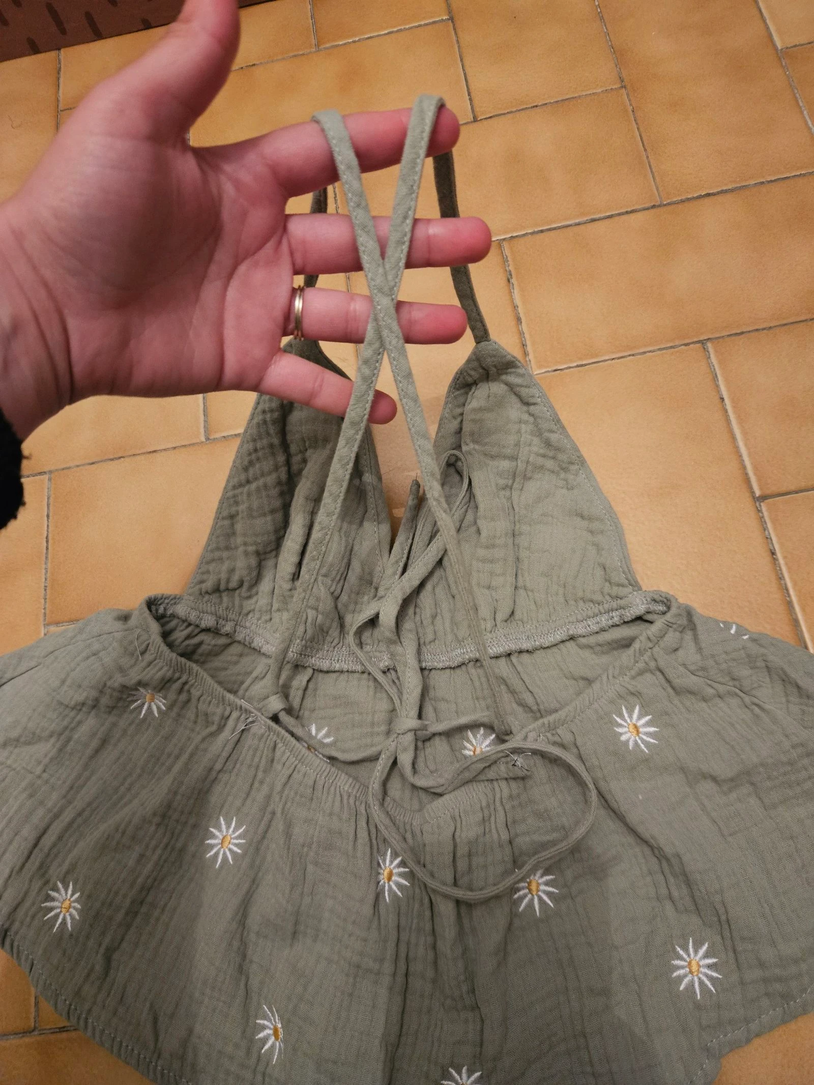 Khaki crop top - size S – photo 3